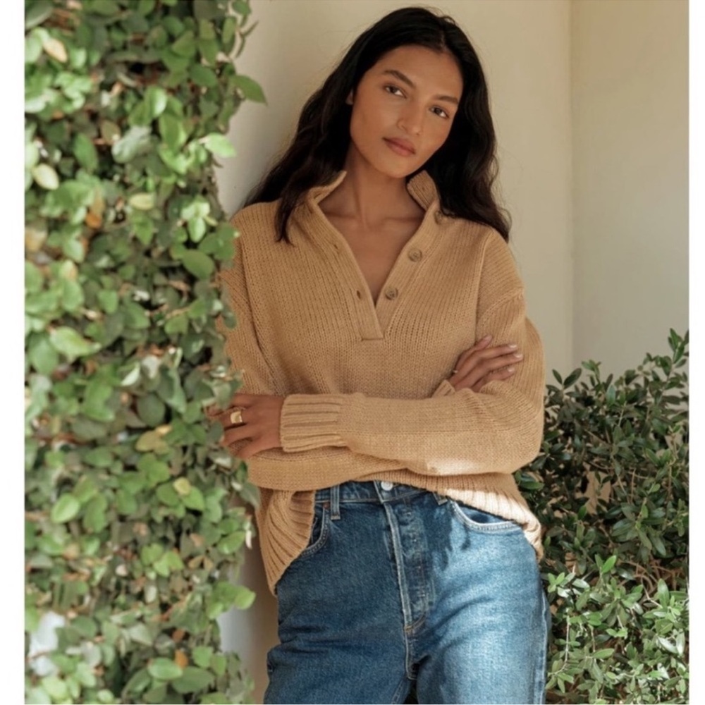 JENNI KAYNE Chase Button Pullover Sweater